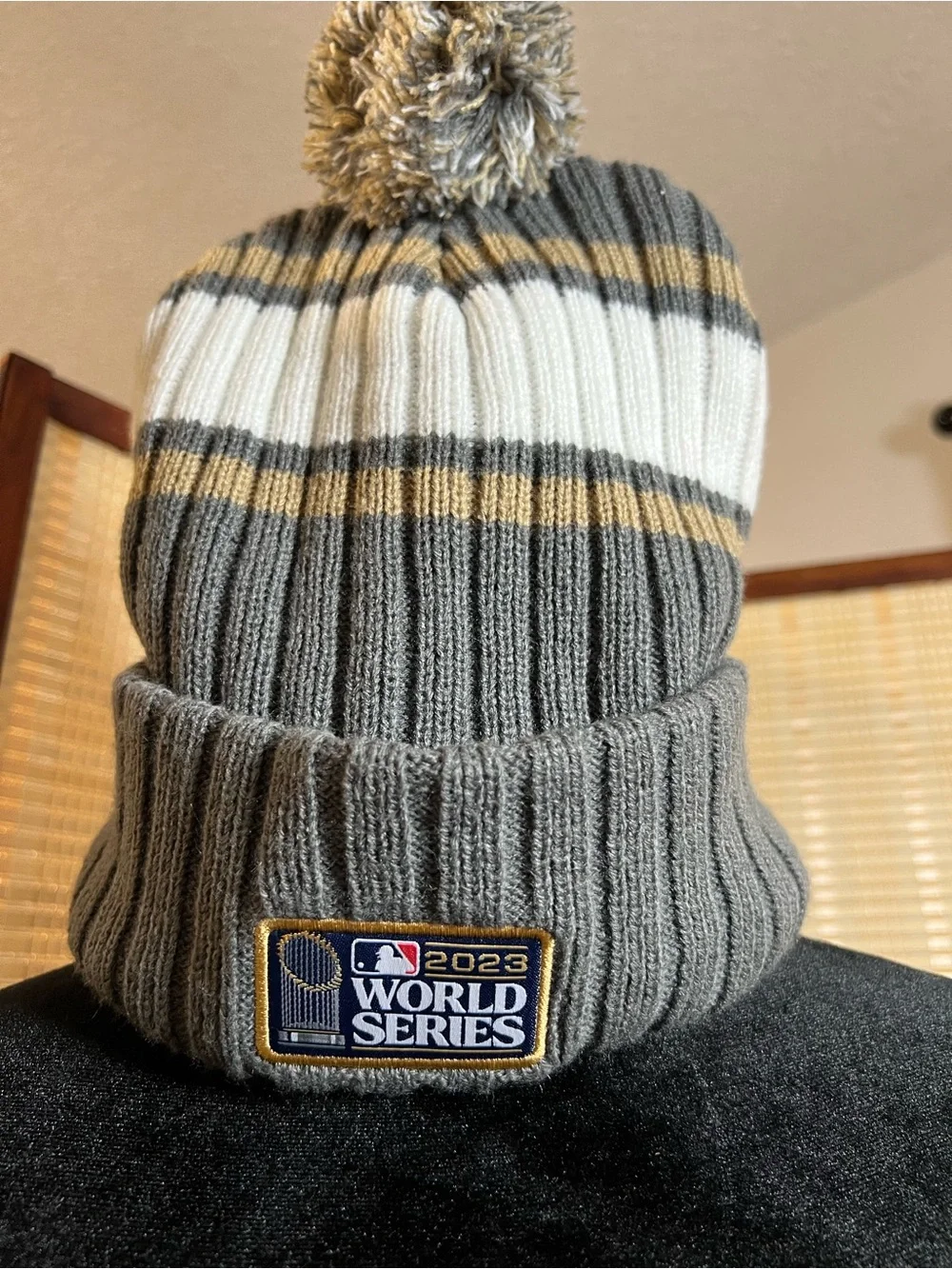 Official ‘47 Brand Arizona Diamondbacks 2023 World Series Cuffed Pom Beanie Knit